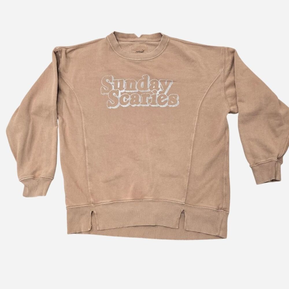 Aerie Women's Tan and Brown Sweatshirt
